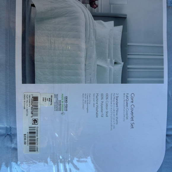 Sky Full/Queen Tufted Quilted Coverlet and Sham Set - Exclusive NWT - Picture 4 of 5